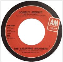 Valentine Brothers: Lonely Nights US 7-inch