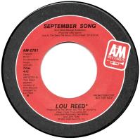Lou Reed: September Song US promo 7-inch