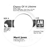 Marti Jones: Chance Of a Lifetime US promo 7-inch