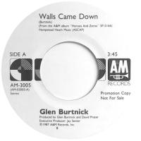 Glen Burtnick: Walls Came Down US promo 7-inch