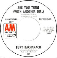 Burt Bacharach: Are You There (With Another Girl) US promo 7-inch