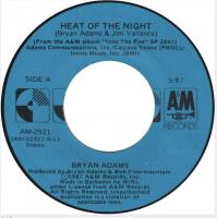 Bryan Adams: Heat Of the Night Barbados Barbados 7-inch