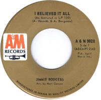 Jimmie Rodgers: I Believed It All Canada 7-inch