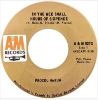 Procol Harum: In the Wee Small Hours Of Sixpence Canada 7-inch
