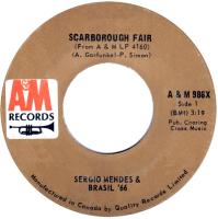 Sergio Mendes & Brasil '66: Scarborough Fair Canada 7-inch