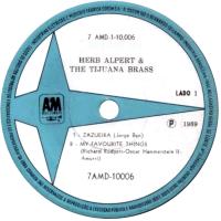 Herb Alpert & the Tijuana Brass: Zazueira Brazil 7-inch EP