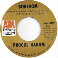 Procol Harum: Boredom Canada 7-inch