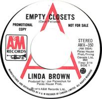 Linda Brown: Empty Closets Canada promo 7-inch