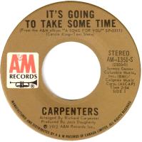 Carpenters: It's Going to Take Some Time Canada 7-inch