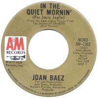 Joan Baez: In the Quiet Morning Canada 7-inch