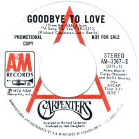 Carpenters: Goodbye to Love Canada promo 7-inch