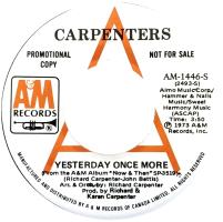 Carpenters: Yesterday Once More Canada promo 7-inch