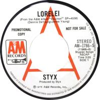 Styx: Lorelei Canada promo 7-inch