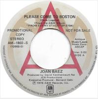 Joan Baez: Please Come to Boston Canada promo 7-inch
