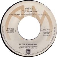 Peter Frampton: Baby I Love Your Way Canada 7-inch