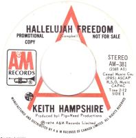 Keith Hampshire: Hallelujah Freedom Canada promo 7-inch