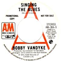 Bobby Vandyke: Singing the Blues Canada promo 7-inch