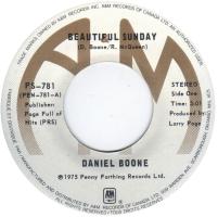 Daniel Boone: Beautiful Sunday Canada 7-inch
