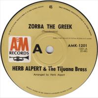 Herb Alpert & the Tijuana Brass: Zorba the Greek New Zealand 7-inch