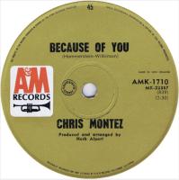 Chris Montez: Because Of You New Zealand 7-inch