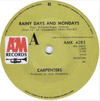 Carpenters: Rainy Days and Mondays New Zealand 7-inch