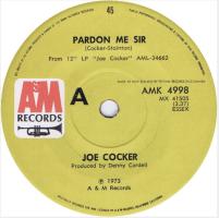 Joe Cocker: Pardon Me Sir New Zealand 7-inch