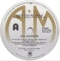 Joe Jackson: Jack You're Dead New Zealand 7-inch