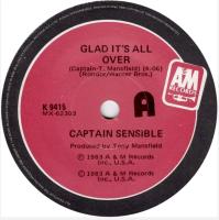 Captain Sensible: Glad It's All Over New Zealand 7-inch
