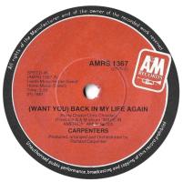 Carpenters: Back In My Life Again South Africa 7-inch