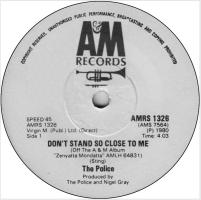 Police: Don't Stand So Close to Me Zimbabwe 7-inch