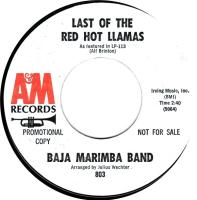 Baja Marimba Band: Last Of the Red Hot Llamas US promo 7-inch