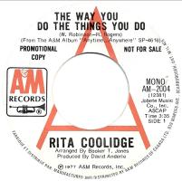 Rita Coolidge: The Way You Do the Things You Do Canada promo 7-inch