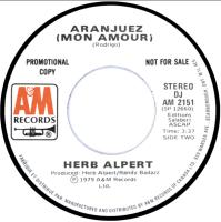 Herb Alpert: Aranjuez (Mon Amour) Canada promo 7-inch