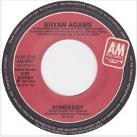 Bryan Adams: Somebody Canada 7-inch