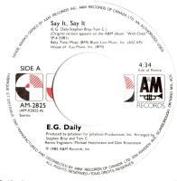 E. G. Daily: Say It, Say It Canada 7-inch
