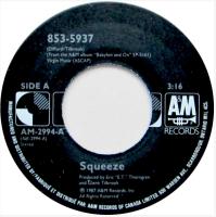 Squeeze: 853-5937 Canada 7-inch