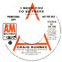 Craig Ruhnke: I Need You to Be There Canada promo 7-inch