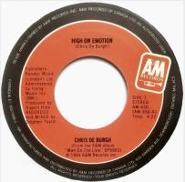 Chris DeBurgh: High On Emotion Canada 7-inch