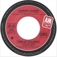 Johnny Lovesin: Turn Up the Music Canada 7-inch