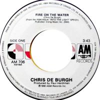 Chris DeBurgh: Fire On the Water Canada 7-inch