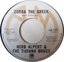 Herb Alpert & the Tijuana Brass: Zorba the Greek Canada 7-inch
