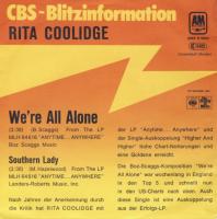 Rita Coolidge: We're All Alone Germany 7-inch