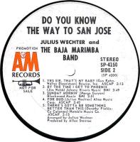 Baja Marimba Band: Do You Know the Way to San Jose US promo album