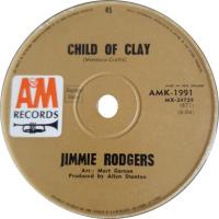 Jimmie Rodgers: Child Of Clay Australia 7-inch