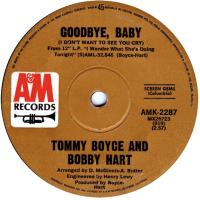 Tommy Boyce & Bobby Hart: Goodbye, Baby Australia 7-inch