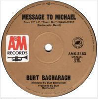Burt Bacharach: Message to Michael Australia 7-inch