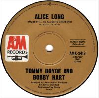 Tommy Boyce & Bobby Hart: Alice Long Australia 7-inch