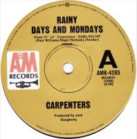 Carpenters: Rainy Days and Mondays Australia 7-inch