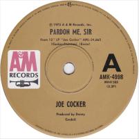 Joe Cocker: Pardon Me, Sir Australia 7-inch