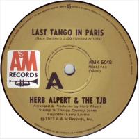 Herb Alpert & the Tijuana Brass: Last Tango In Paris Australia 7-inch